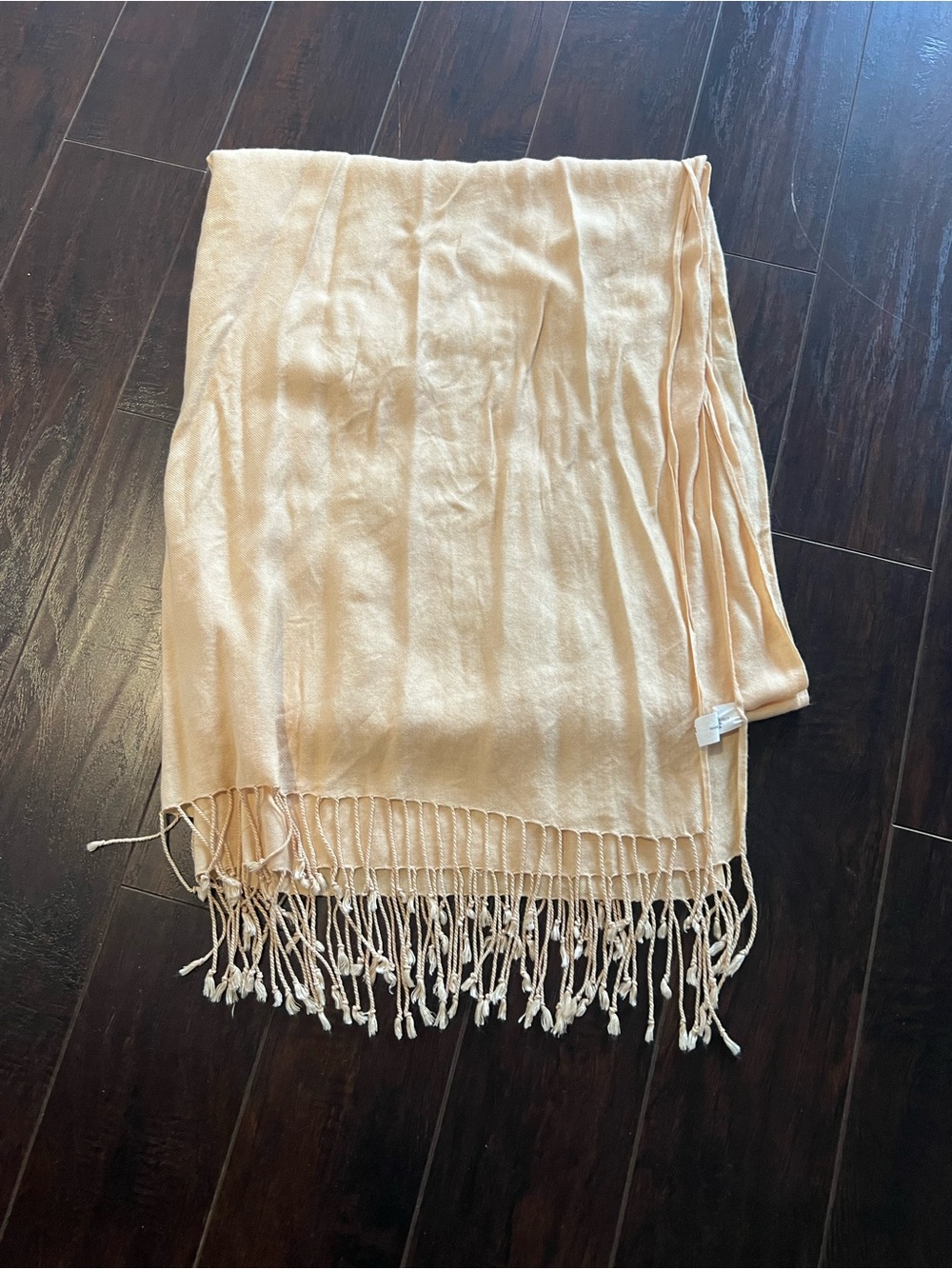 Bijoux Terner Peach Fringe Wrap Scarf
